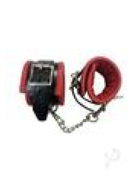 Rouge Padded Wrist Cuffs Black/red
