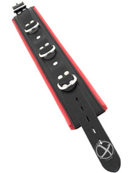 Rouge 3 D Ring Padded Collar Blk/red