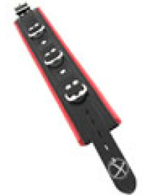 Rouge 3 D Ring Padded Collar Blk/red