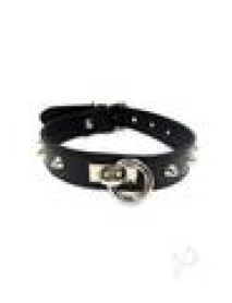 Rouge O Ring Studded Collar Black