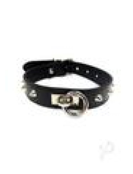 Rouge O Ring Studded Collar Black
