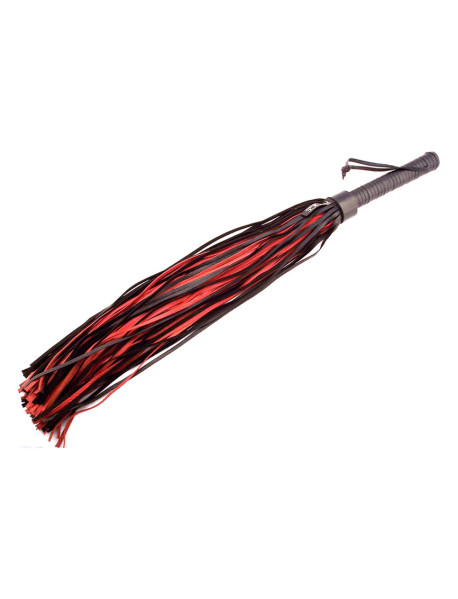 Rouge Long Leather Flogger Blk/red