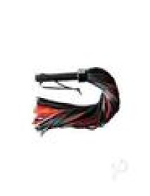 Rouge Long Leather Flogger Blk/red