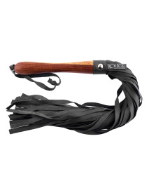 Rouge Wooden Handle Flogger Black