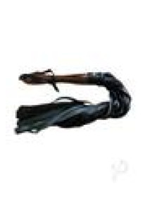 Rouge Wooden Handle Flogger Black