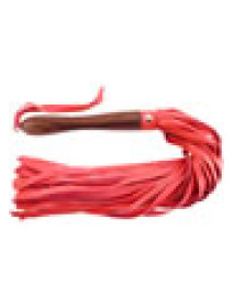 Rouge Wooden Handle Flogger Red