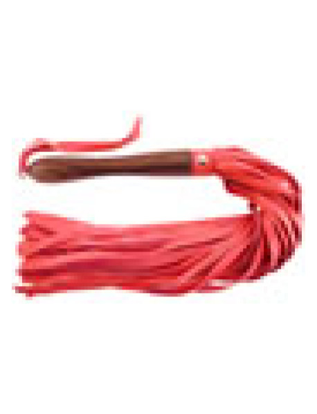 Rouge Wooden Handle Flogger Red