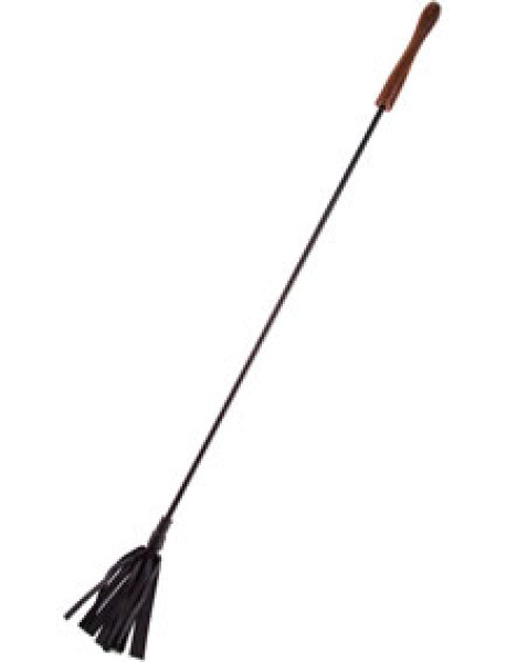 Rouge Wood Handle Riding Crop Black