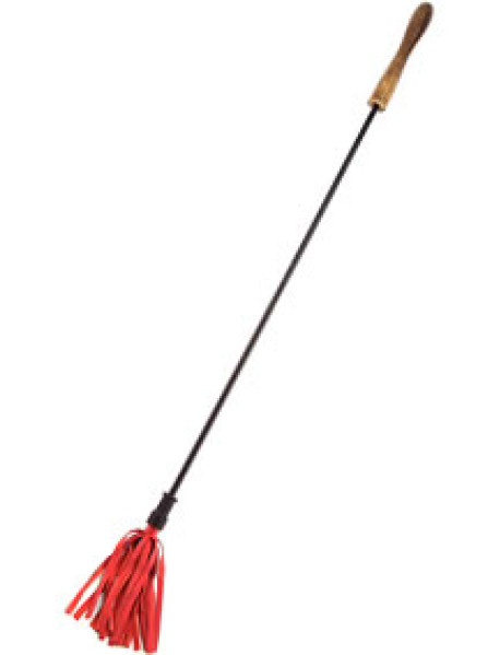Rouge Wood Handle Riding Crop Red