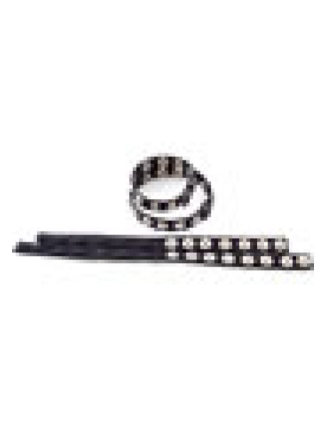 Rouge Dbl Multi Snap Cock Straps Blk