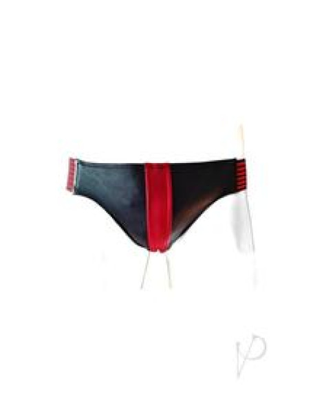 Rouge Jock Stripe Waist Band Blk/red Lg