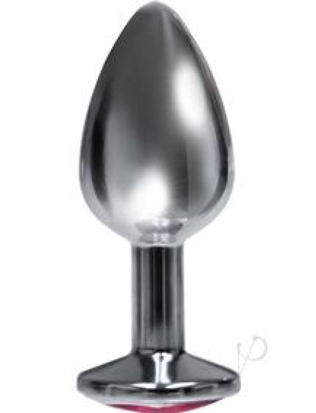 The 9 Bejewled Stainless Plug Pink