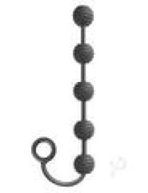 The 9 Drops Anal Beads Black Silicone