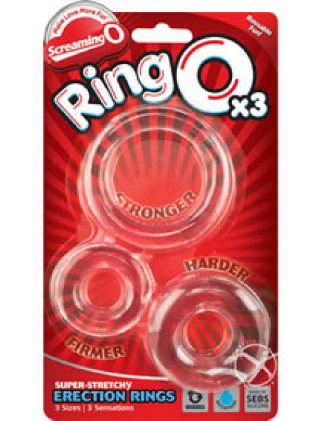 Ringo X3 Cockrings Clear 6/bx