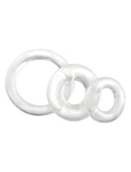 Ringo X3 Cockrings Clear 6/bx