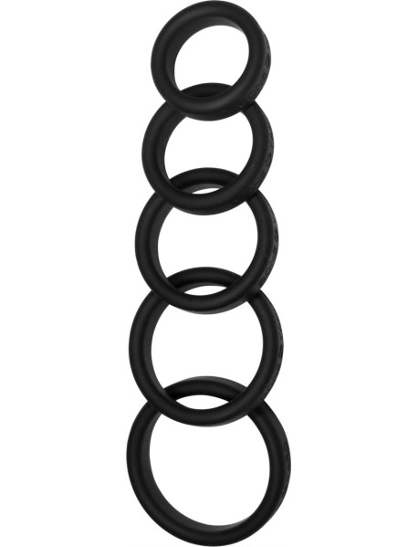 Boneyard Silicone Ring 5pc Black