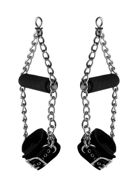 Fur Lined Leather Suspension Cuffs