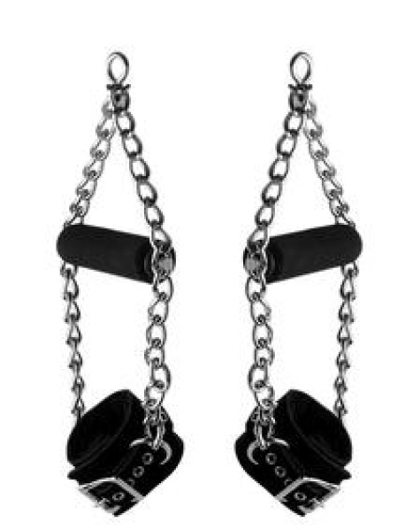 Fur Lined Leather Suspension Cuffs