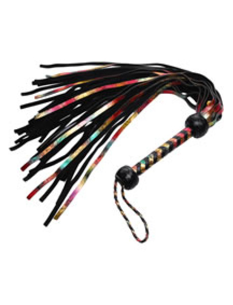 Strict Rainbow Lambskin Leather Flogger