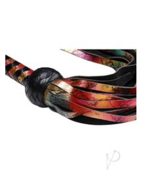 Strict Rainbow Lambskin Leather Flogger