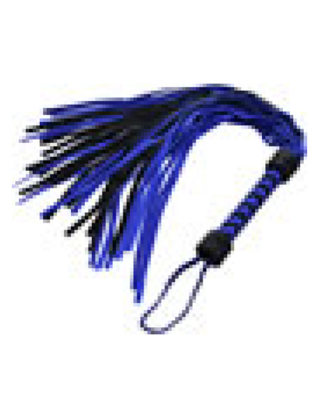 Strict L Black And Blue Suede Flogger