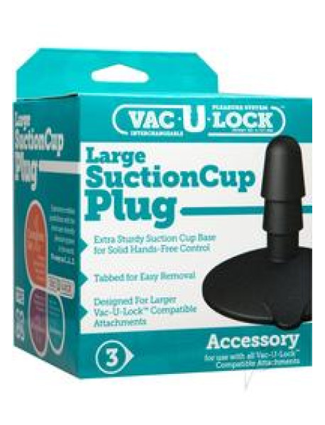 Vac U Lock Lg Suction Cup Plug Blk