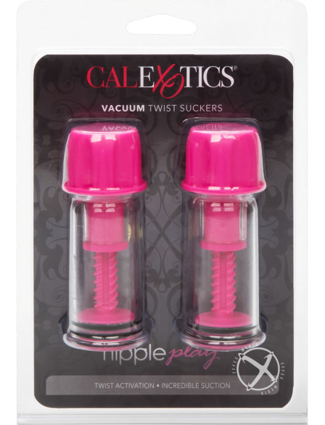 Nipple Play Vacuum Twist Suckers Pink