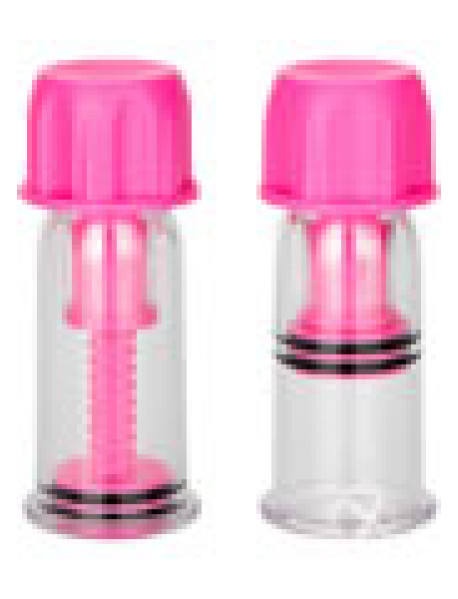 Nipple Play Vacuum Twist Suckers Pink