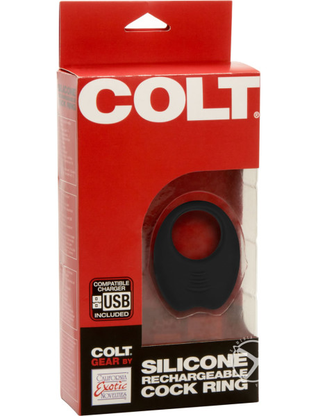 Colt Silicone Recharge Cock Ring Black