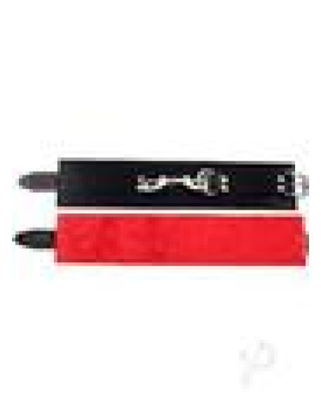 Rouge Fur Ankle Cuffs Blk/red