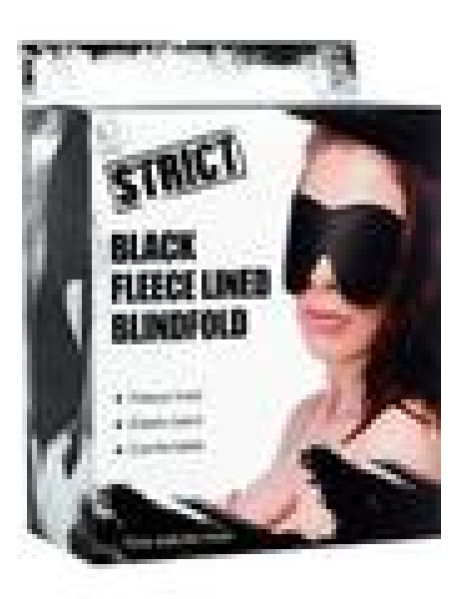 Strict Black Fleece Lined Blindfold Strict Black Fleece Lined Blindfold