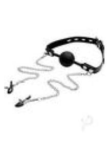 Strict Silicone Ball Gag/nipple Clamps