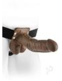 Ff Hollow Strapon W/balls Brown 7