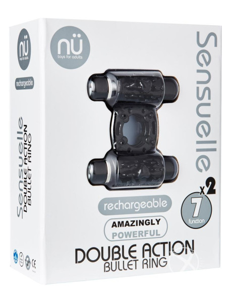Sensuelle Dbl Action 7 Func Cring Blk