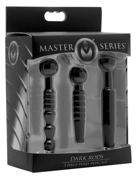 Ms Dark Rods 3 Pc Silicone Penis Plug