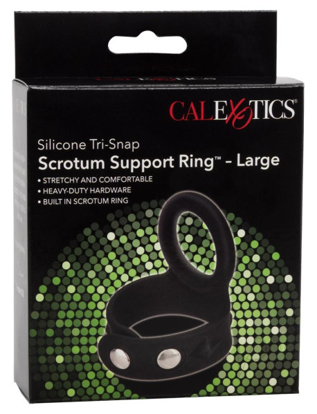 Silicone Tri Snap Scrotum Support Ring L