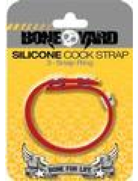 Boneyard Silicone Cock Strap Red