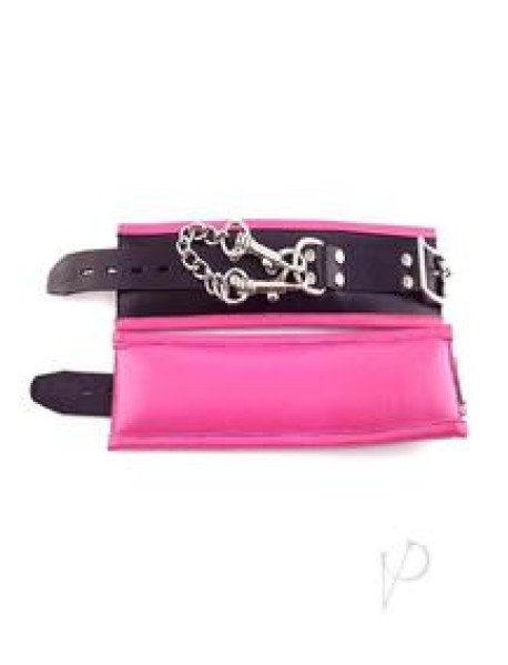 Rouge Padded Wrist Cuffs Blk/pnk