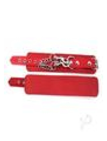 Rouge Plain Wrist Cuffs Red