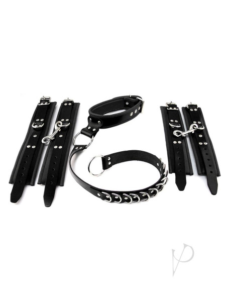 Rouge D Ring Hogtie Black 5pc Set