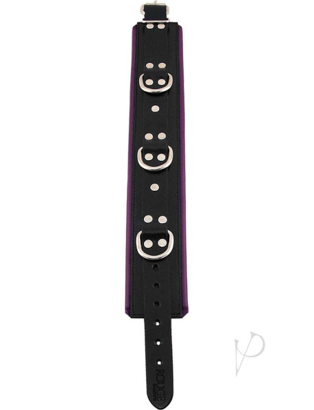Rouge 3 D Ring Padded Collar Blk/prp