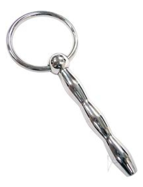 Rouge Ribbed Urethral Probe Steel Rouge Ribbed Urethral Probe Steel