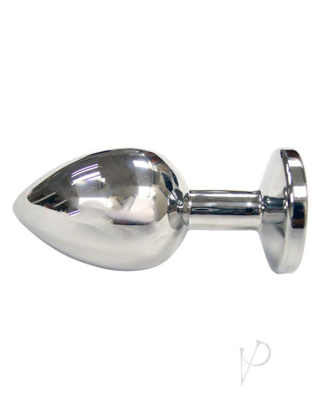 Rouge Anal Butt Plug Lg Stainl Stl