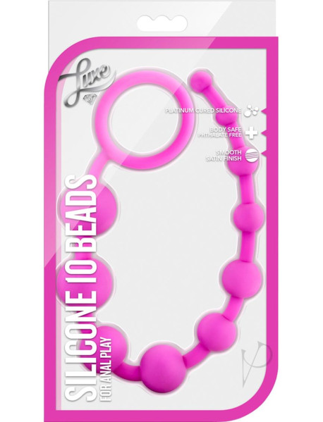 Luxe Silicone 10 Beads Pink