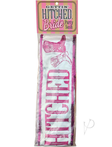 Getting Hitched Glitter Sash