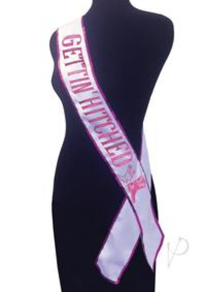 Getting Hitched Glitter Sash