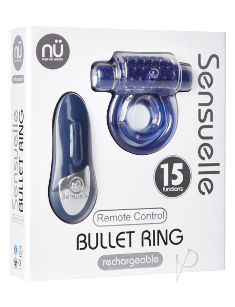 Sensuelle Remote Control Bullet Ring Blu