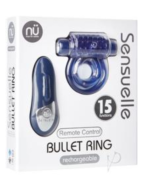 Sensuelle Remote Control Bullet Ring Blu