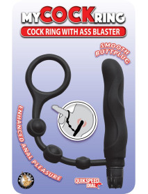 My Cockring With Ass Blaster Black
