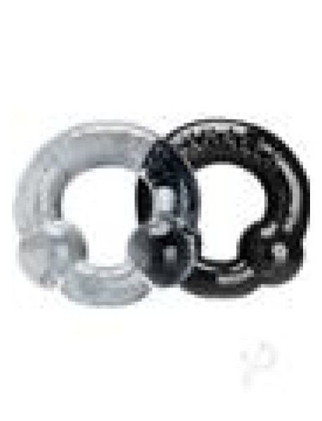 Ultraballs 2pk Cockring Blk/clr